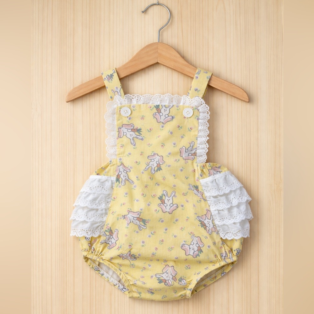 Small Shop, Handmade Vintage Fabric Romper. Excellent Condition. Size 18/24